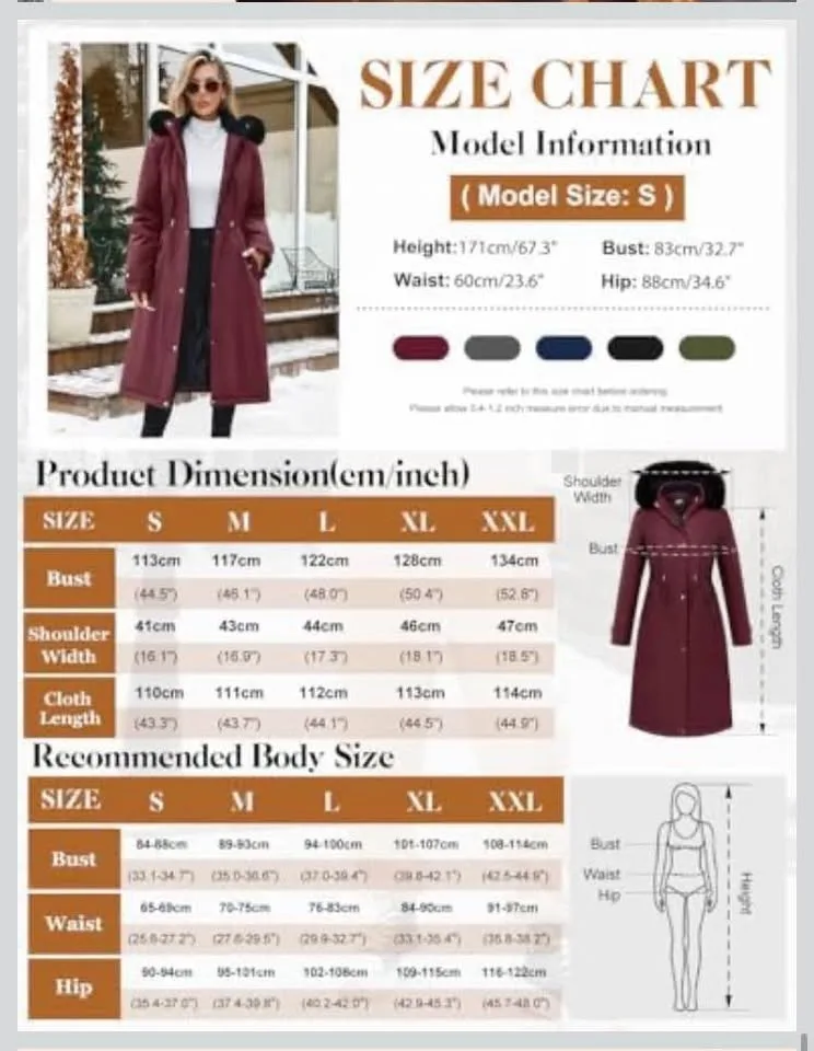 New Large Women Winter Long Coat Fleece Lined Warm, Waterproof W image indicator(4)