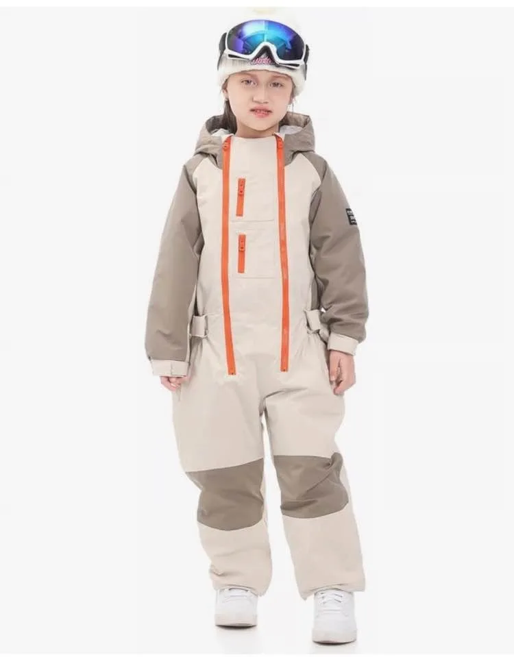 Youth Size 14-16 Snowboard, Snowsuit, Ski Suit, Outmeal 160