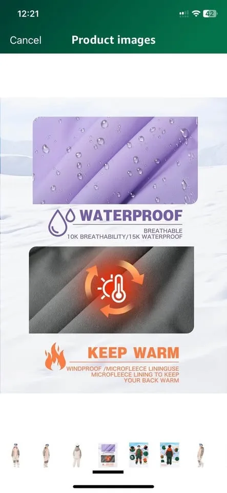 Youth Size 14-16 Snowboard, Snowsuit, Ski Suit, Outmeal 160 image indicator(4)