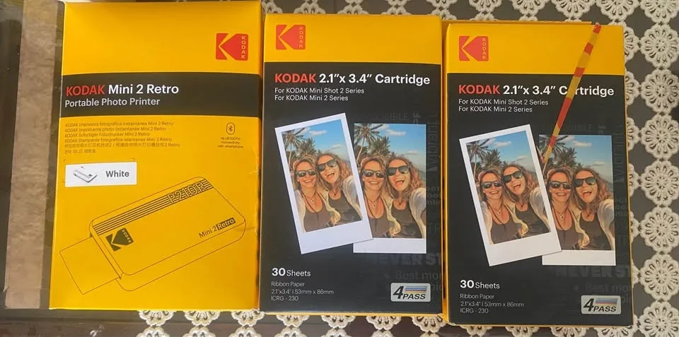 Brand new Kodak Mini 2 Retro 4PASS Portable Photo Printer