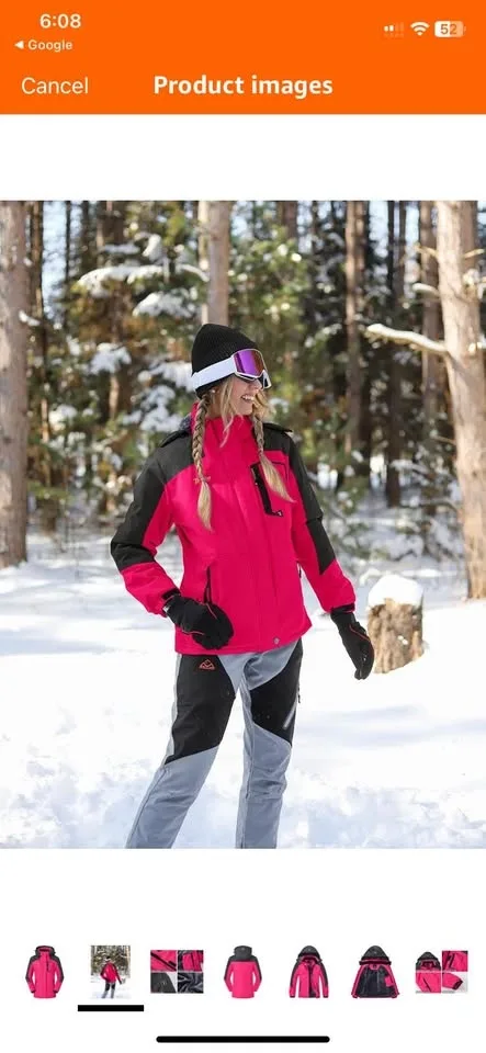 Women's Winter Ski Snow Jacket Waterproof Windproof Fleece image indicator(7)