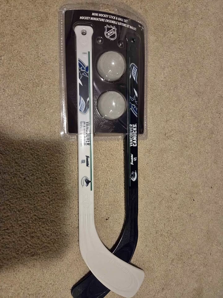 Vancouver Canucks Mini Hockey Stick and Ball Set