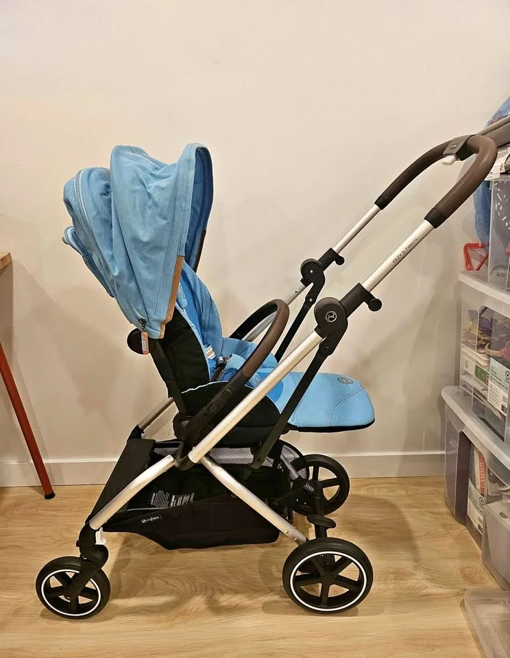 💎🆕 Cybex Eezy S Twist+2 Stroller - Black & Blue - $400