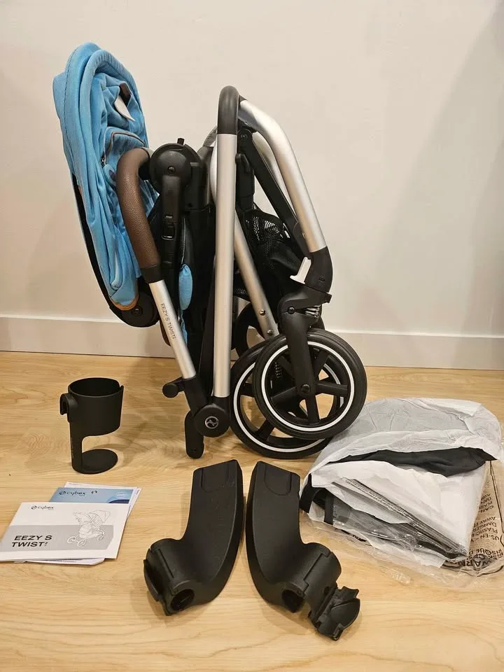 💎🆕 Cybex Eezy S Twist+2 Stroller - Black & Blue - $400 image indicator(2)