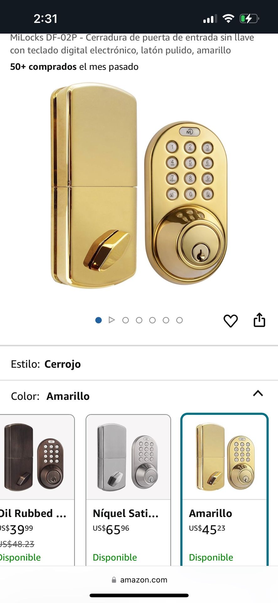Milocks Keypad Entry Deadbolt Lock