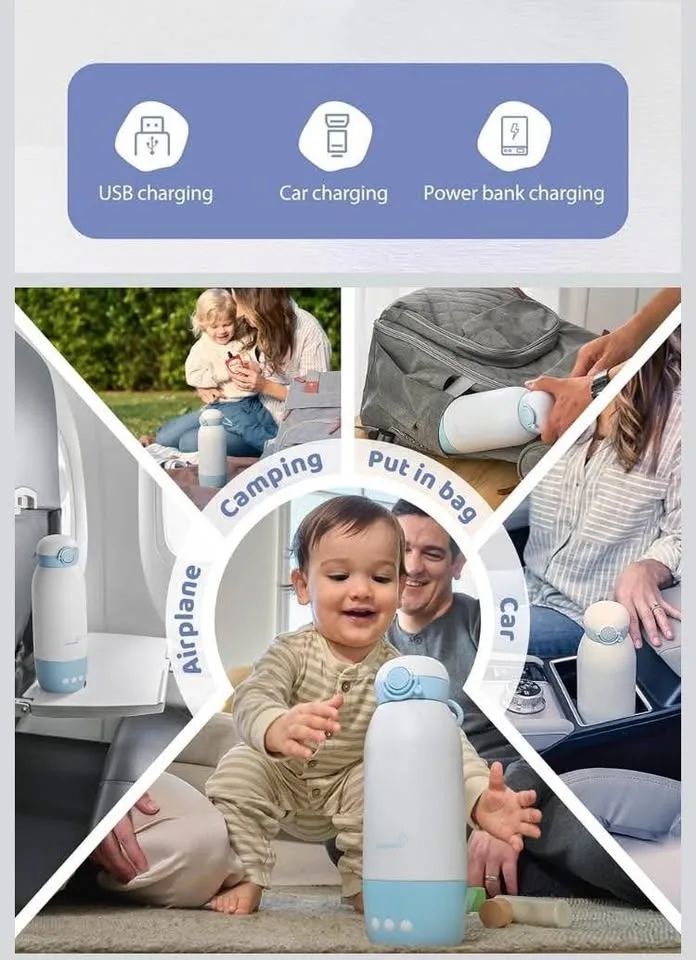 Cordless Portable Baby Bottle Warmer image indicator(6)