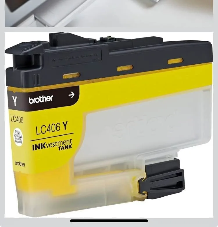 Brother Genuine LC406YS Standard-Yield Yellow Ink Cartridge