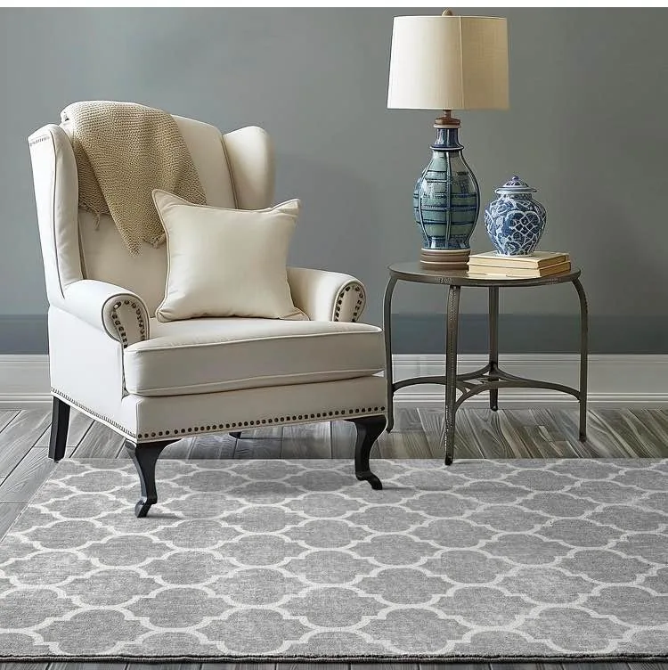 New Washable Rug 4 X 6 feet for Bedroom Entryway Dining Room image indicator(2)