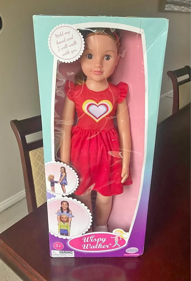 UNEEDA WISPY WALKER 27" DOLL RED HAIR HOLD MY HAND & I'LL WALK W
