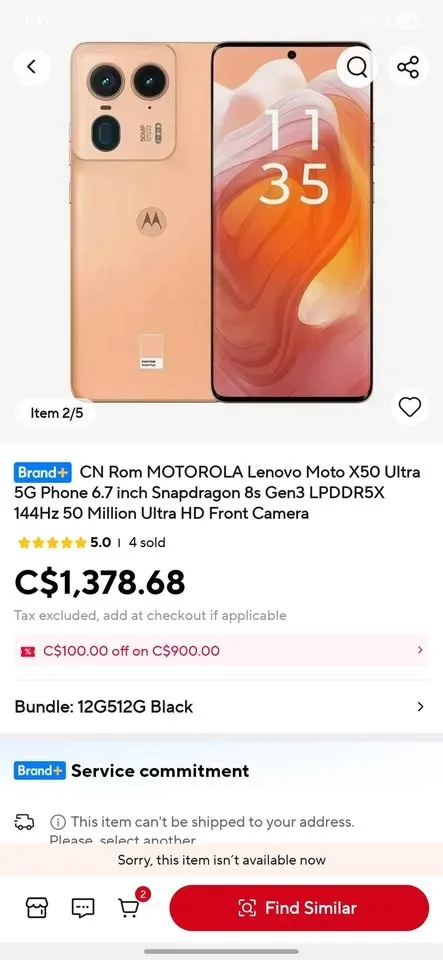 Motorola Edge 50 Ultra |Peach Fuzz|12GB -512GB | Used- Like new image indicator(7)