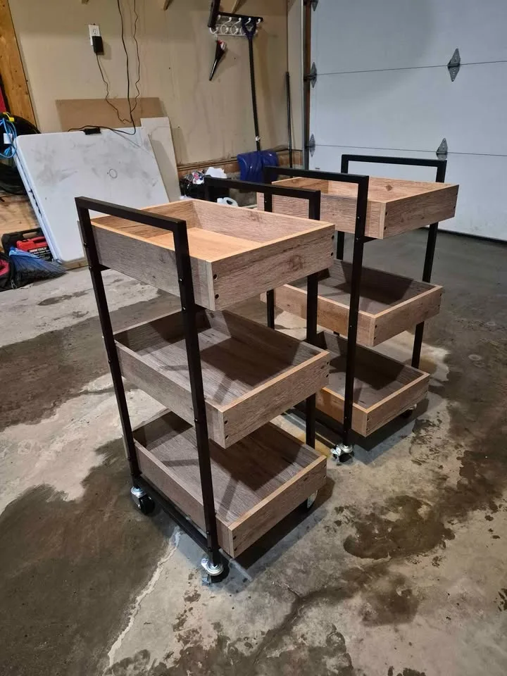 3-Tier Rolling Cart / Kitchen/Bar Cart with Wheels(Like New) image indicator(3)