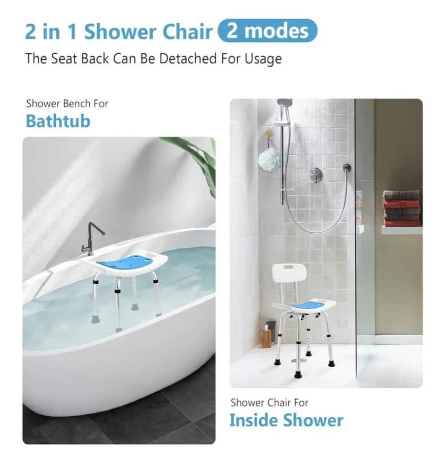 Shower Chair with Back Removable image indicator(2)