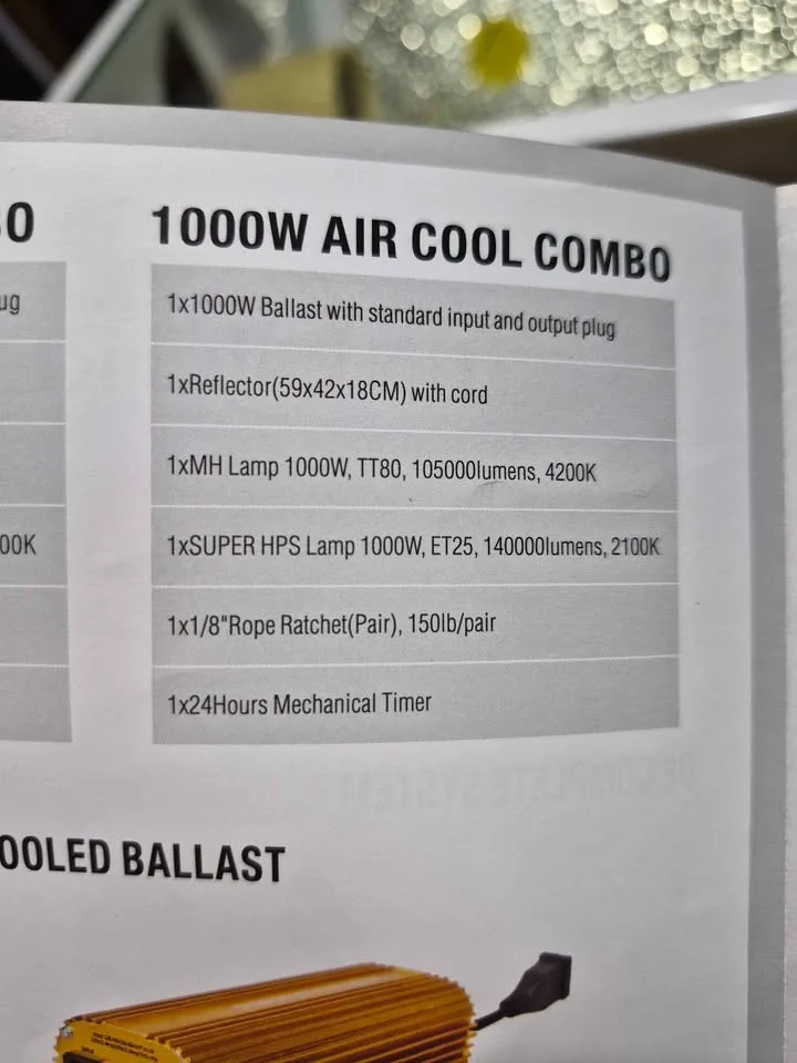 SunStream 1000W Grow Light Full Kit - BRAND NEW image indicator(7)