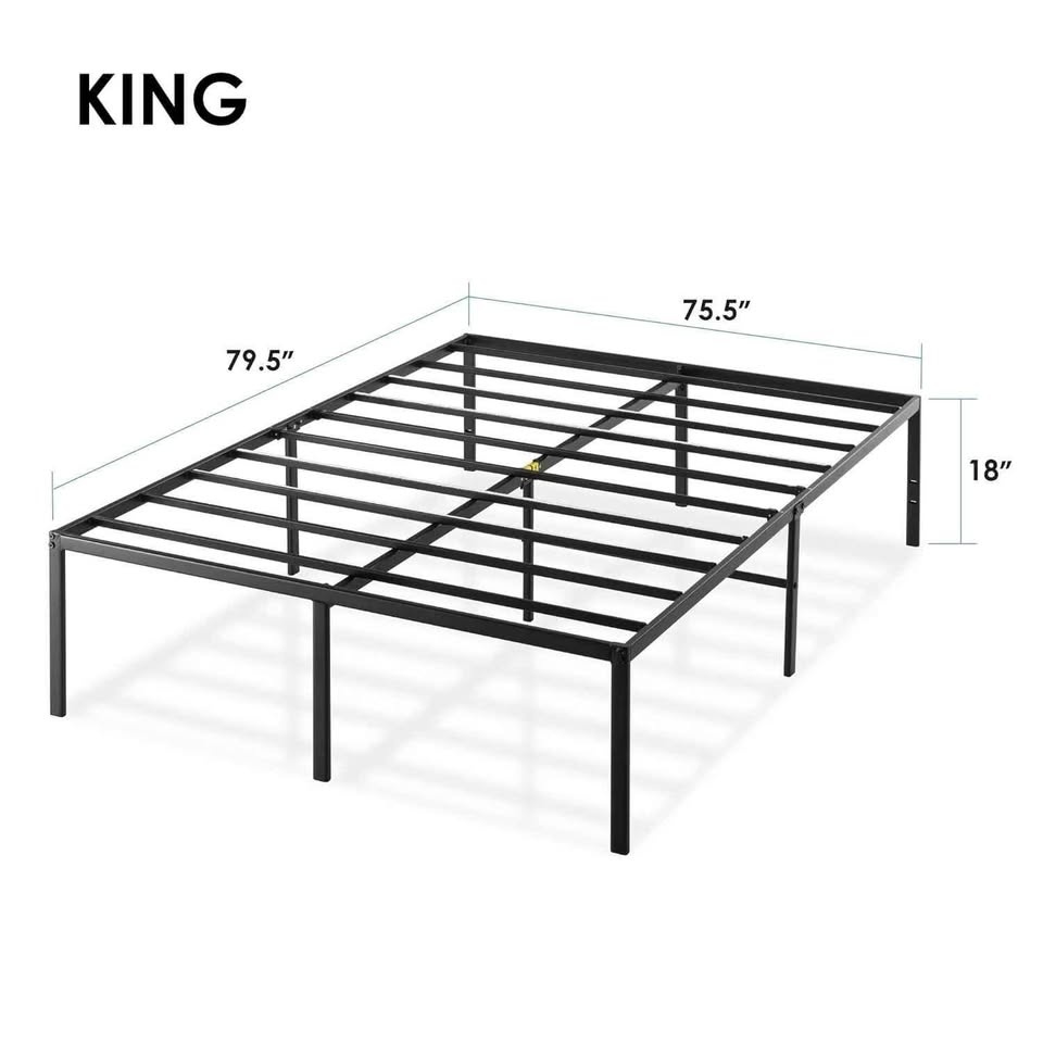 Mellow 18 Inch King Size Metal Bed Frame, BRAND NEW - photo 2