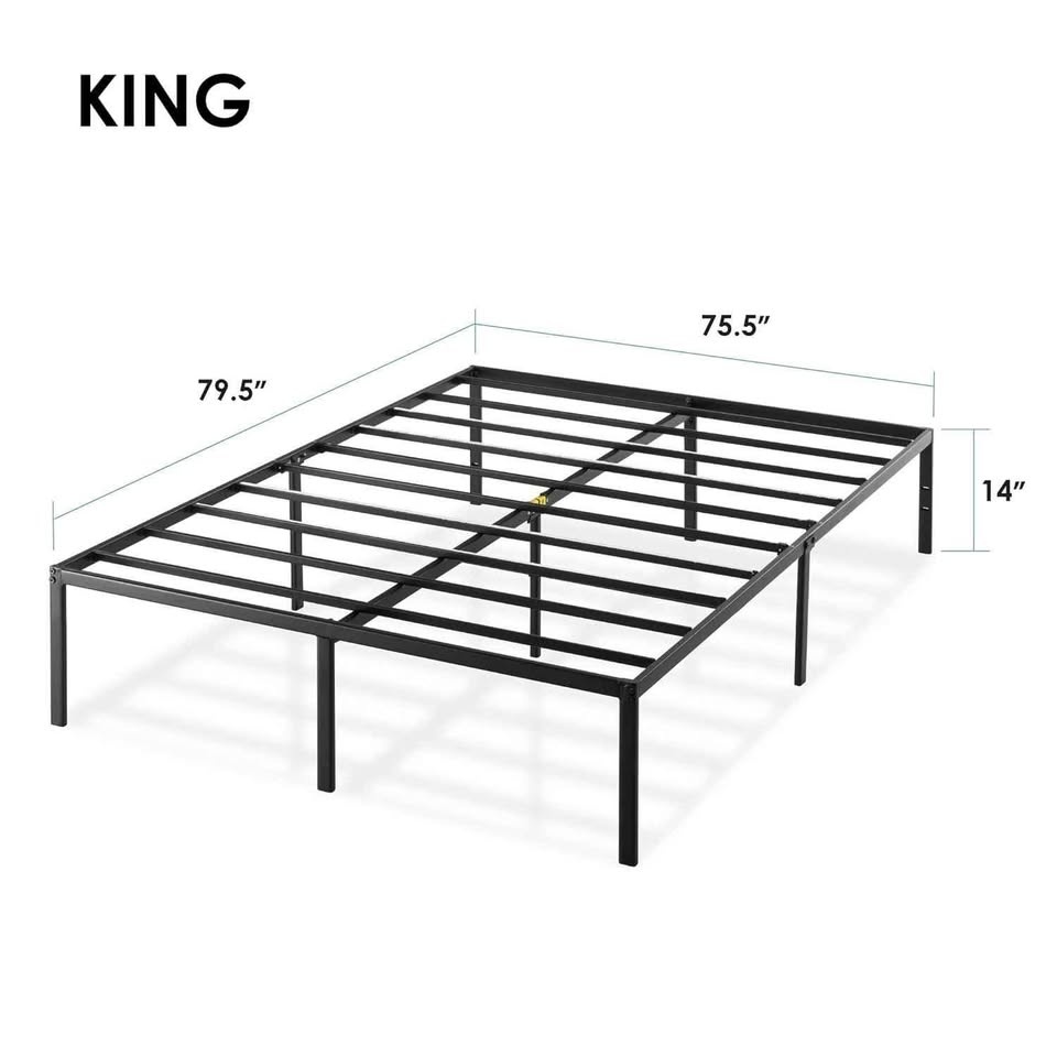 Mellow King Size Metal Bed Frame, Black, BRAND NEW - photo 2