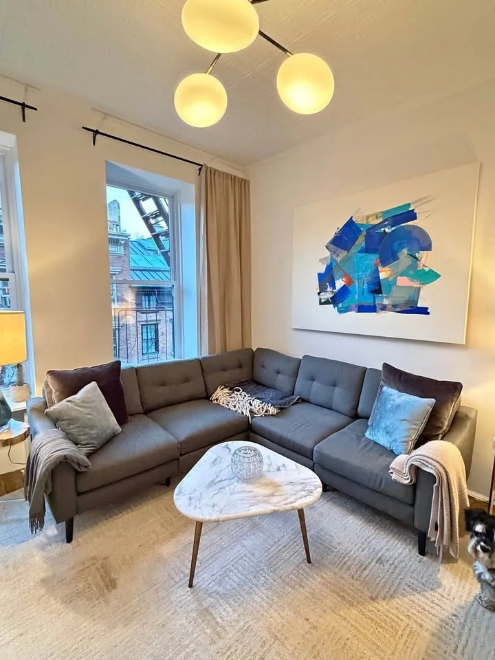 L shaped Burrow modular Grey Couch