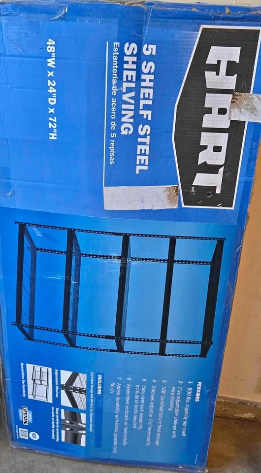 HEAVY DUTY GARAGE STORAGE RACK 4000LBS (48"x24"x72")