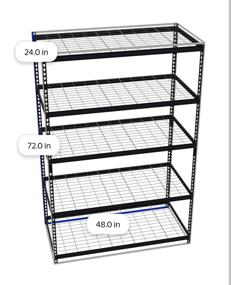 HEAVY DUTY GARAGE STORAGE RACK 4000LBS (48"x24"x72") - photo 2