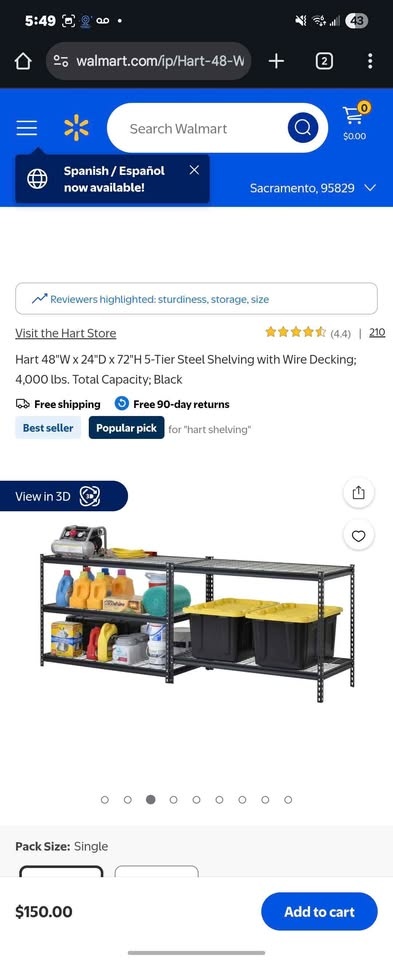 HEAVY DUTY GARAGE STORAGE RACK 4000LBS (48"x24"x72") - photo 4