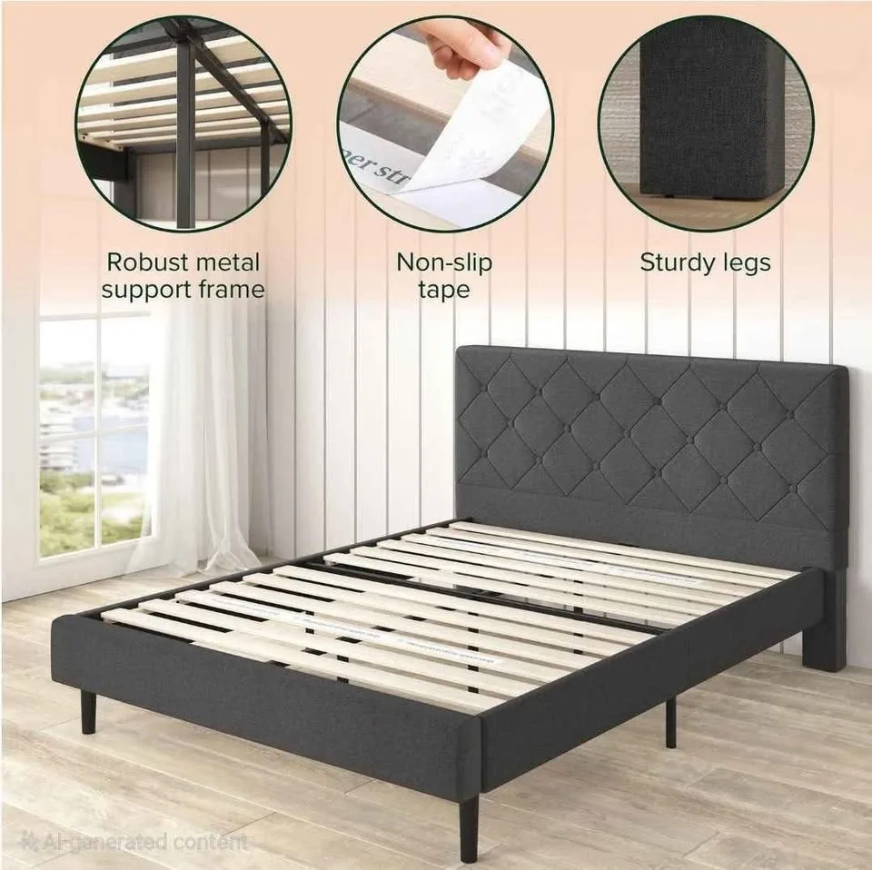 Zinus King Bed Frame w/ Headboard BRAND NEW image indicator(6)