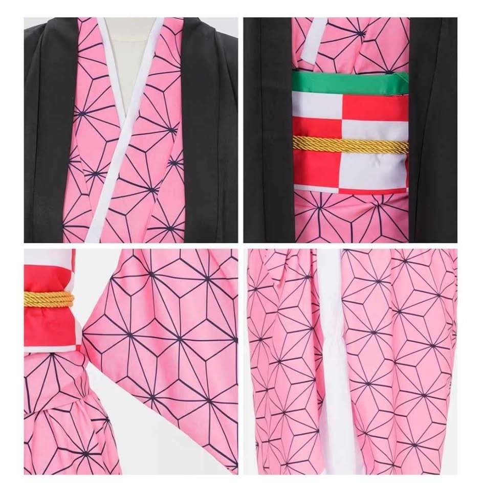 Nezuko Kamado anime cosplay kimono outfit set - photo 4