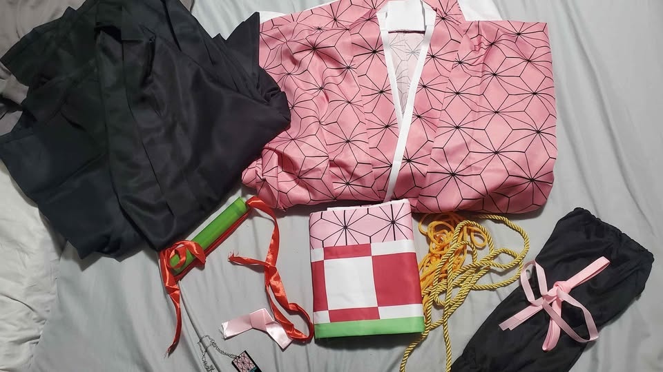 Nezuko Kamado anime cosplay kimono outfit set - photo 5