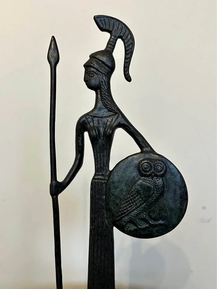 Vintage Bronze Athena Statue