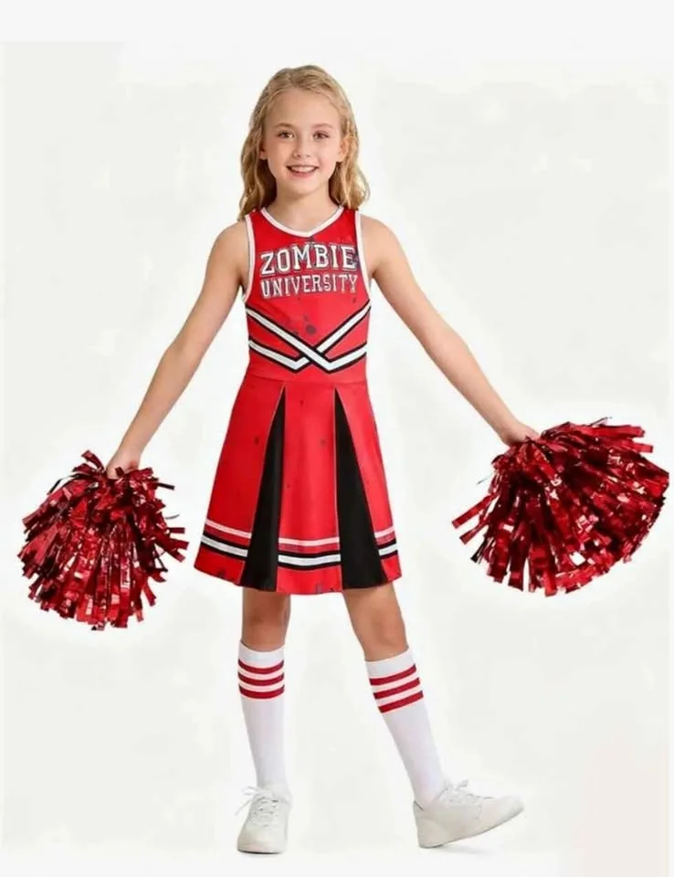 Zombie Kids Cheerleader Costumes