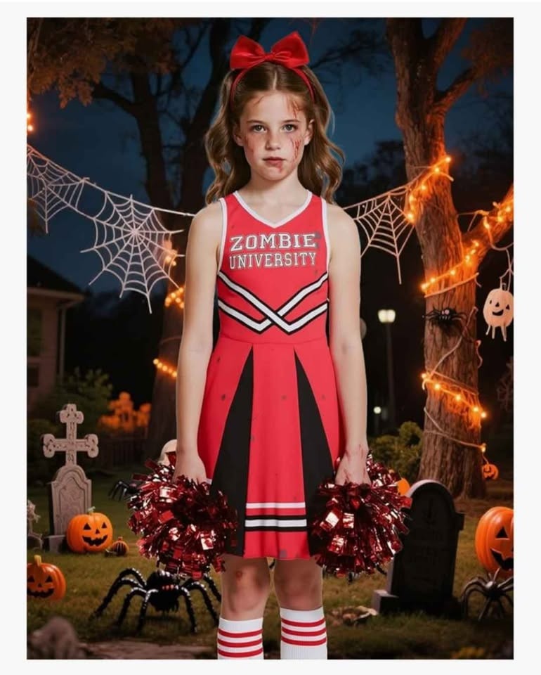Zombie Kids Cheerleader Costumes - photo 4