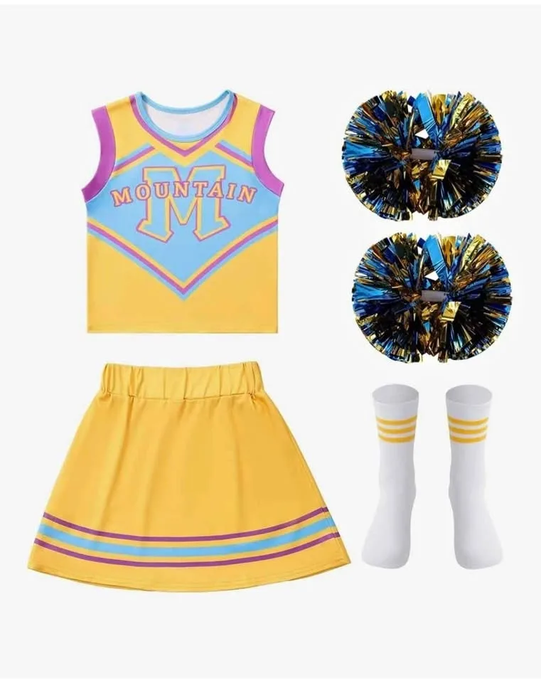 Girls Cheerleader Costume with Accessories