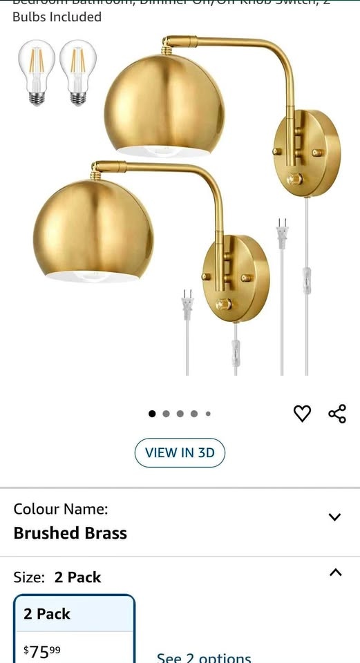 Dimmable wall sconce lights
