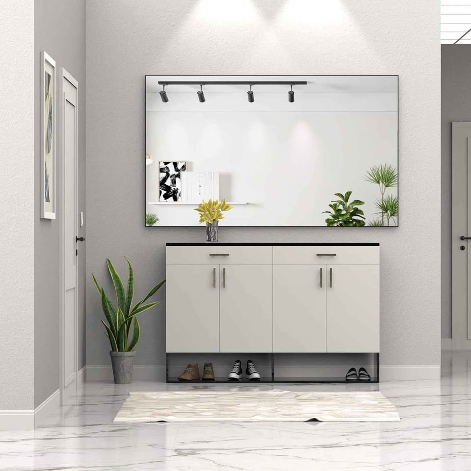 WONSTART 60 x 36 Inch Black Alumimum Frame Rectangle Mirror for - photo 2