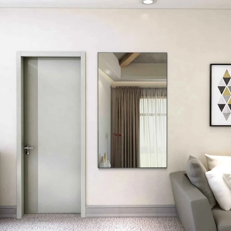 WONSTART 60 x 36 Inch Black Alumimum Frame Rectangle Mirror for image indicator(7)