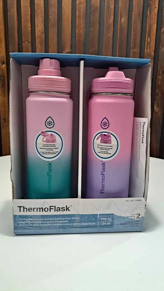 (Brand New)Thermoflask 710mL (24oz.) - 2 Pack Tumbler Bottle