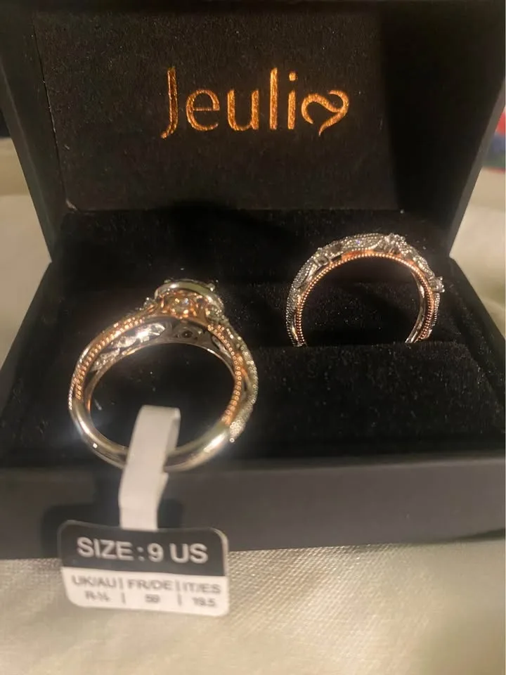 New Ring Sets for Women 925 Sterling Silver Wedding Sets, Size 9 image indicator(6)