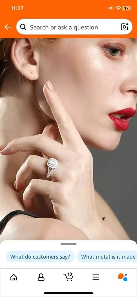 Women 925 Sterling Silver Ring, size 9.5 image indicator(2)