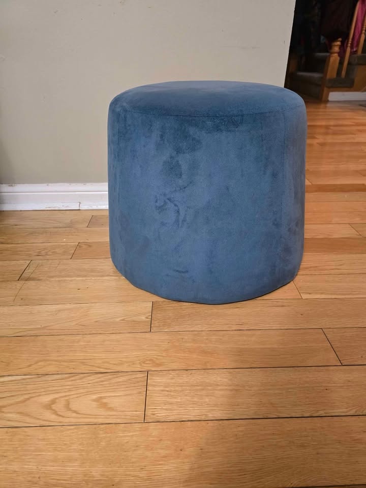 Stackable Blue Ottoman - photo 2