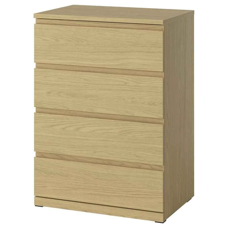 Malm 4 drawers - oak effect image indicator(2)