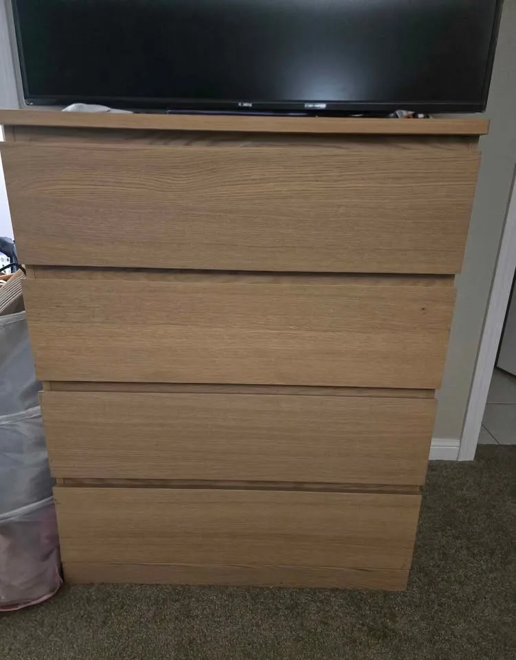 Malm 4 drawers - oak effect image indicator(3)