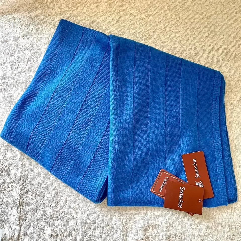 🎄NWT 100% Cashmere Ribbed Scarf by Spring Air