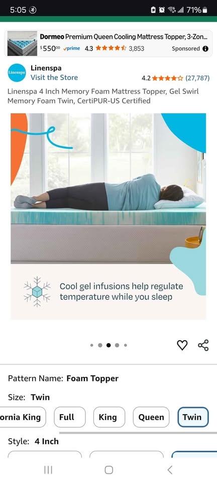 linen spa matress topper - photo 3