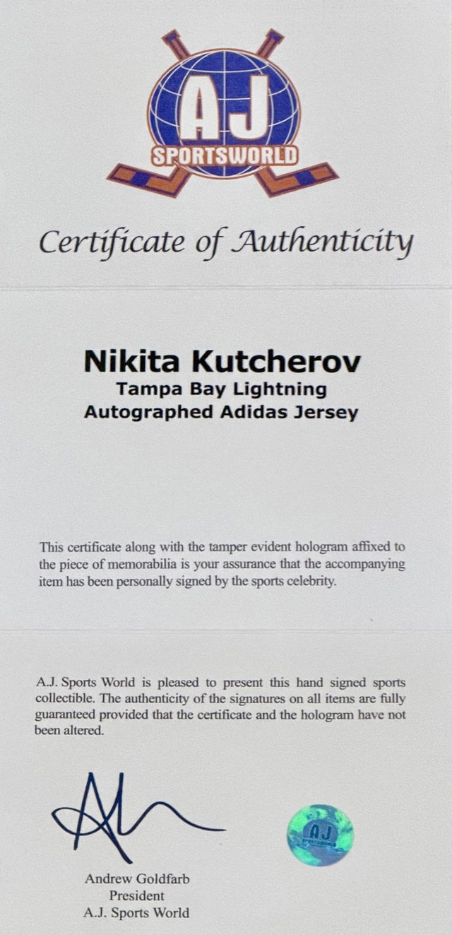 Nikita Kucherov signed hockey jersey - photo 4