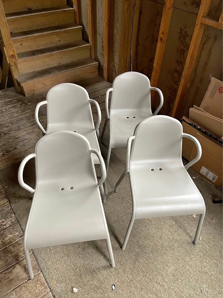 Stackable Metal Chairs - (Set of 4)