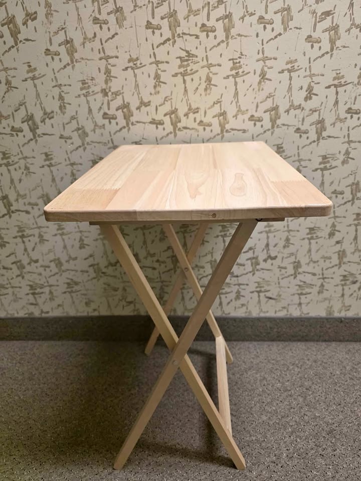 Two small folding tables