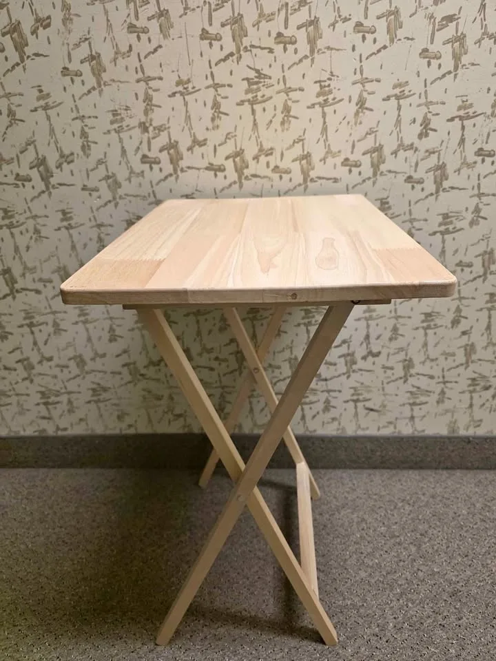 Two small folding tables