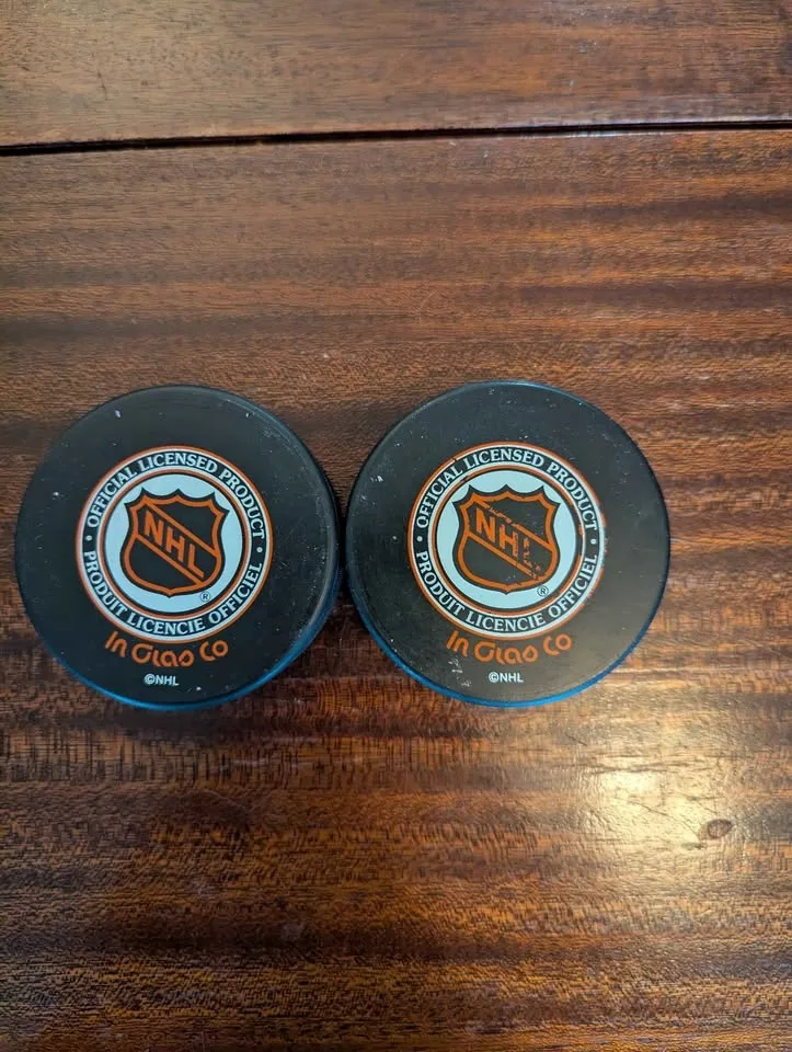 RARE Autographed Buffalo Sabres Hockey Pucks - 2 Pucks image indicator(2)