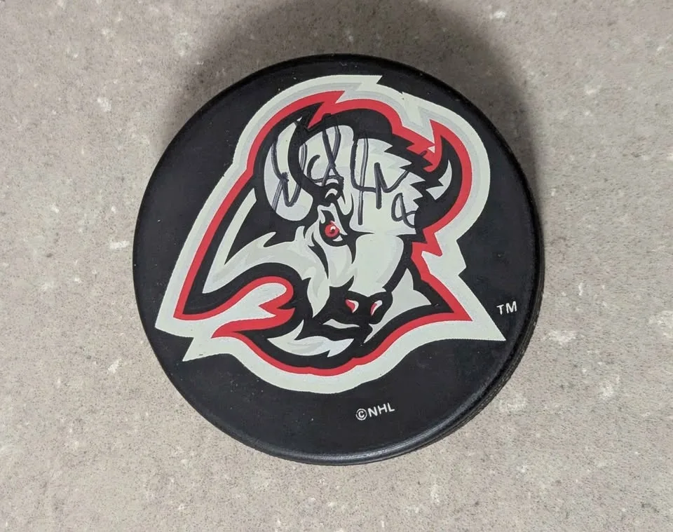 RARE Autographed Buffalo Sabres Hockey Pucks - 2 Pucks image indicator(3)