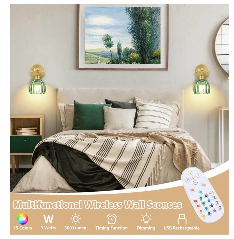battery operated wall sconce - photo 3