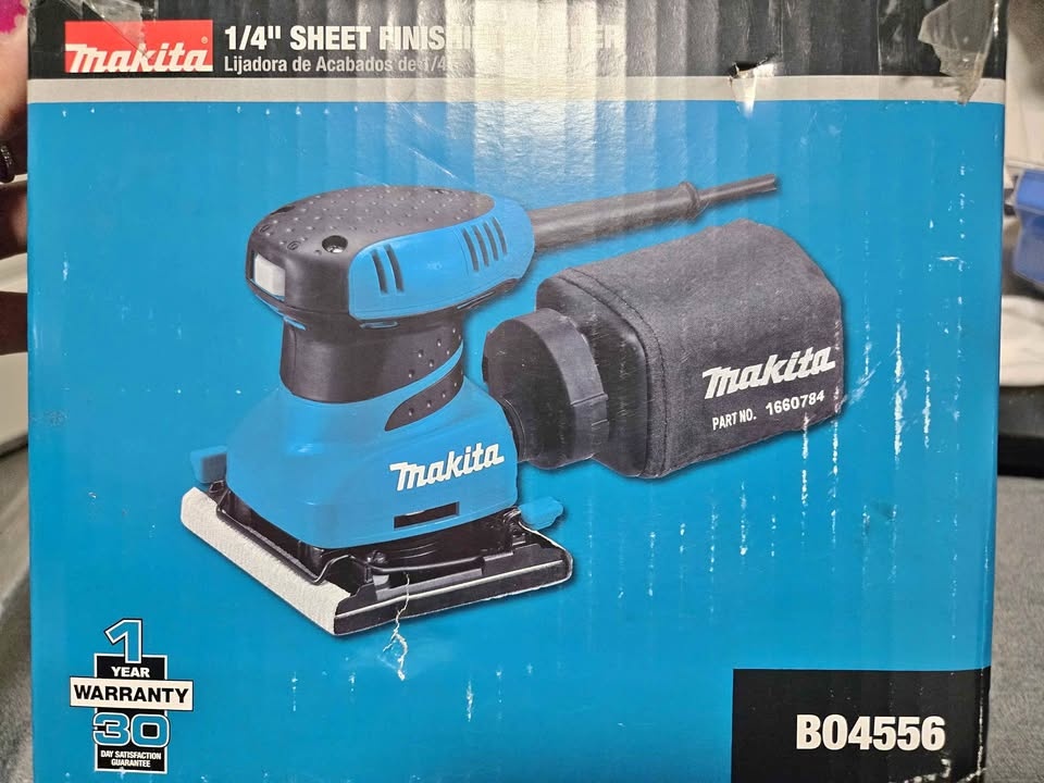Makita BO4556 1/4 Sheet Finishing Sander, 2 AMP, 14,000 OPM