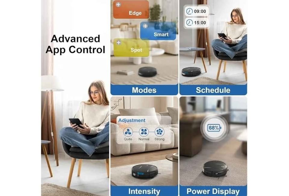 Robot Vacuum and Mop Combo, 4200Pa Powerful Robotic Vacuum - photo 2